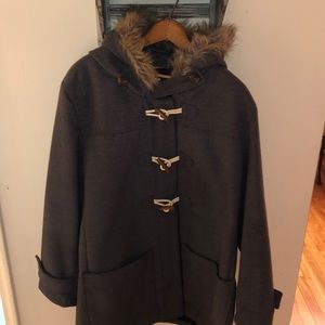 *DONATING SOON* Toggle Faux Fur Coat